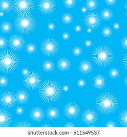 abstract seamless background for wrapping for Christmas and New year presents, snowflakes with different size on blue background