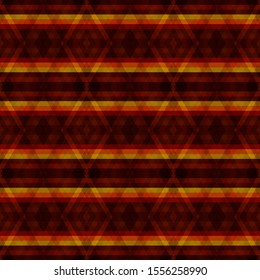 Abstract seamless background with yellow and brown geometric ornament. Vector graphic pattern
