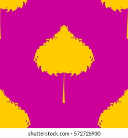 Abstract seamless background with yellow leaves. Vector illustration.