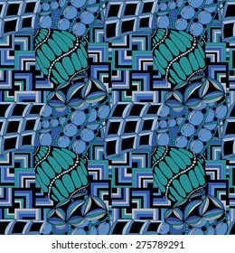 Abstract seamless background with zentagle style