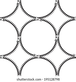 Abstract seamless background with zipper frame and fastener.
