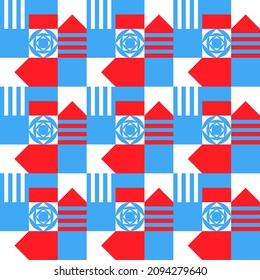 Resumen de un patrón de bauhaus sin fisuras. Forma de geometría.