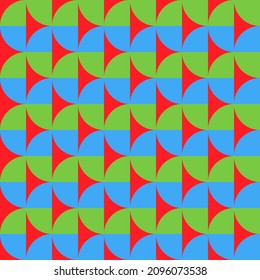 Abstract seamless bauhaus pattern. Geometry shape.