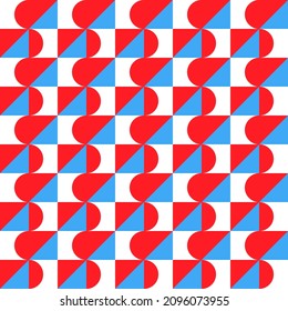 Abstract seamless bauhaus pattern. Geometry shape.
