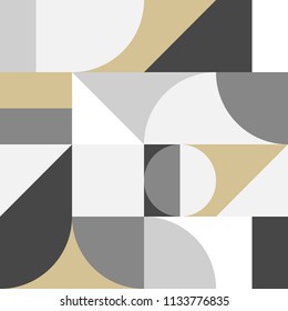 Abstract Seamless Bauhaus Pattern Inspired By Mondrian Style Digital Artwork