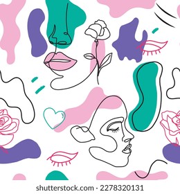Abstract seamless beautiful feminine design background wallpaper