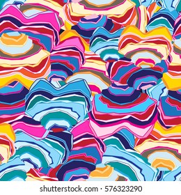 Abstract seamless beautiful pattern of the various elements