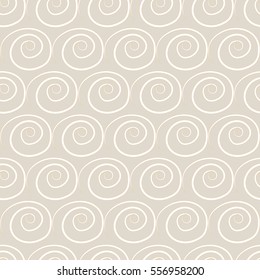 Abstract Seamless beige pattern with swirl. Endless texture can be used for wallpaper, pattern fills, web page background. Vector illustration