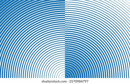 abstract seamless big to small blue thin line circle pattern art suitable for background.