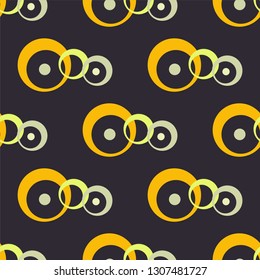 Abstract seamless black background with chains. Seamless dark pattern. Abstract chains texture. Vector illustration.