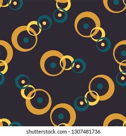 Abstract seamless black background with chains. Seamless dark pattern. Abstract chains texture. Vector illustration.
