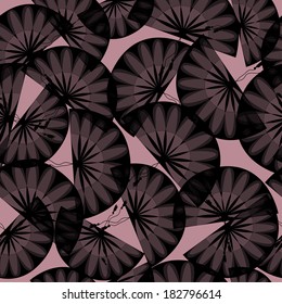 Abstract Seamless Black Fans