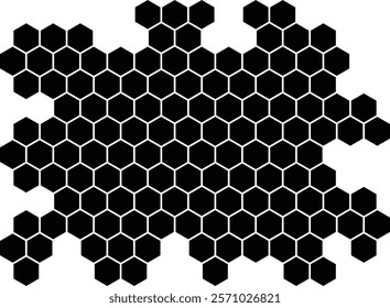 abstract seamless black honeycomb pattern art suitable for background.