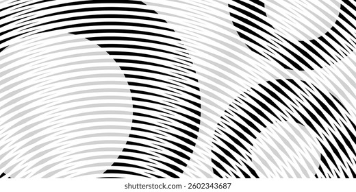 Abstract seamless black lines. Vector abstract background.