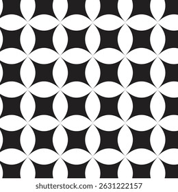 abstract seamless black outline rounded rectangle squear puker and boult pattern can be used for background , textile and others