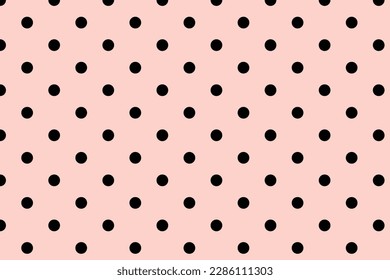 patrón de puntos de polka negro abstracto sin fisuras con fondo vintage.