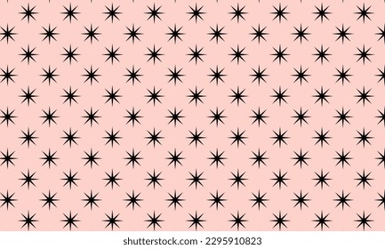 vector de patrón de estrella negra abstracto sin fisuras.