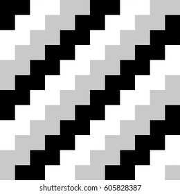 Abstract seamless black and white angular lines pattern.