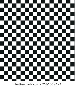 An Abstract Seamless black and white checkered pattern vector Geometrical chess board wallpaper