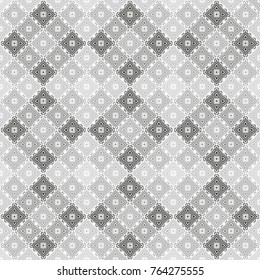 Abstract seamless black and white cubes background. Modern stylish texture. Repeating geometric tiles with mosaic.