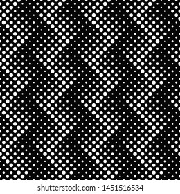 Abstract seamless black and white dot pattern background design - monochrome vector illustration from circles