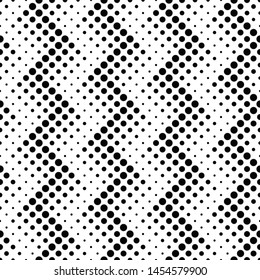 Abstract seamless black and white dot pattern background design - monochrome vector illustration from circles