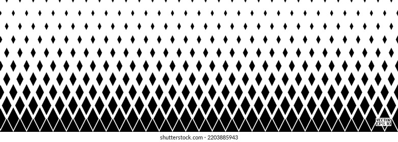 Abstract Seamless Black and White Geometric Pattern with Squares. Contrasty Ornament of Optical Psychedelic Illusion. Vector Illustration