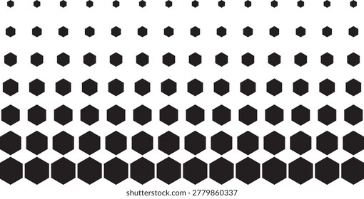 Abstract Seamless Black and White Geometric Pattern with Polygons. Contrasty Optical Psychedelic Illusion. Spotted Hexagonal Texture. Vector Illustration