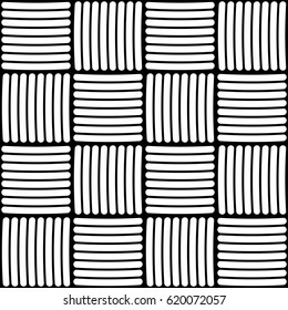 Abstract seamless black and white geometric pattern.