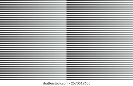 abstract seamless black white gradient horizontal pattern art suitable for background.