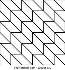 Abstract seamless black and white lines pattern.