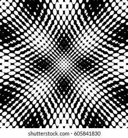 Abstract seamless black and white optical pattern.