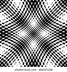 Abstract seamless black and white optical pattern.