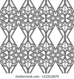 Resumen de un patrón blanco y negro sin fisuras - ilustración vectorial 