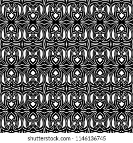 Resumen de un patrón blanco y negro sin fisuras - ilustración vectorial 