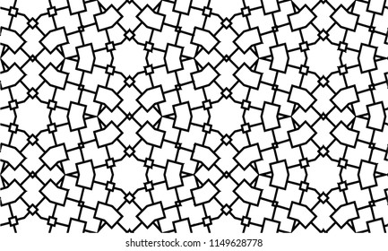 Resumen de un patrón blanco y negro sin fisuras - ilustración vectorial 