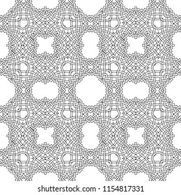 Abstract seamless black and white pattern - vector illustration 