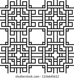 Abstract seamless black and white pattern - vector illustration 