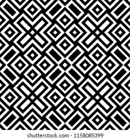 Abstract seamless black and white pattern - vector illustration 