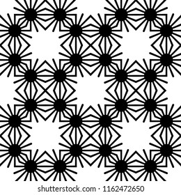 Resumen de un patrón blanco y negro sin fisuras - ilustración vectorial