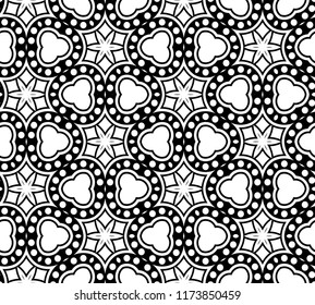 Resumen de un patrón blanco y negro sin fisuras - ilustración vectorial 