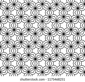 Abstract seamless black and white pattern - vector illustration 