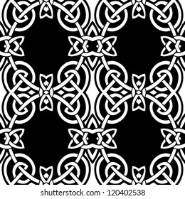 Resumen de un patrón blanco y negro sin fisuras - ilustración vectorial