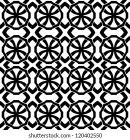Resumen de un patrón blanco y negro sin fisuras - ilustración vectorial