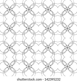 Abstract seamless black and white pattern - vector illustration
