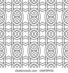 Abstract seamless black and white pattern - vector illustration 