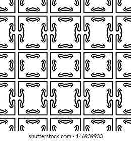 Resumen de un patrón blanco y negro sin fisuras - ilustración vectorial 