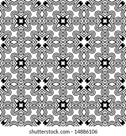 Resumen de un patrón blanco y negro impecable - ilustración gráfica