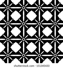 Abstract seamless black and white pattern - vector illustration 