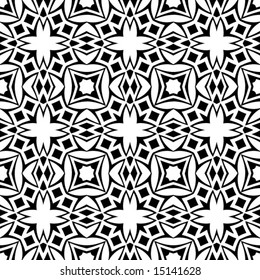 Resumen de un patrón blanco y negro sin fisuras - ilustración vectorial
